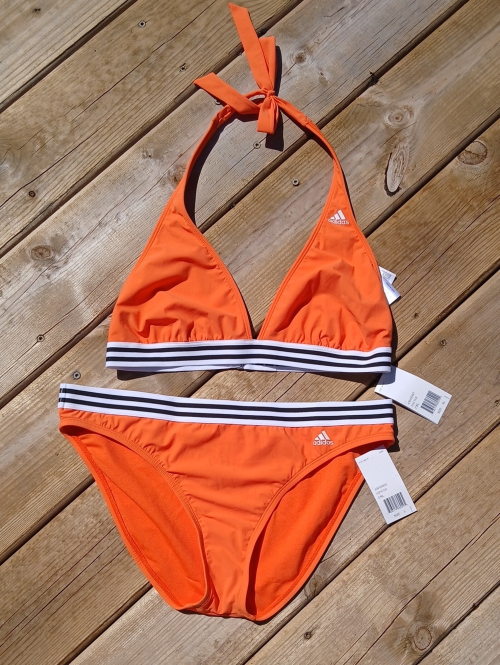 Adidas Women’s Orange Halter Bikini Set
